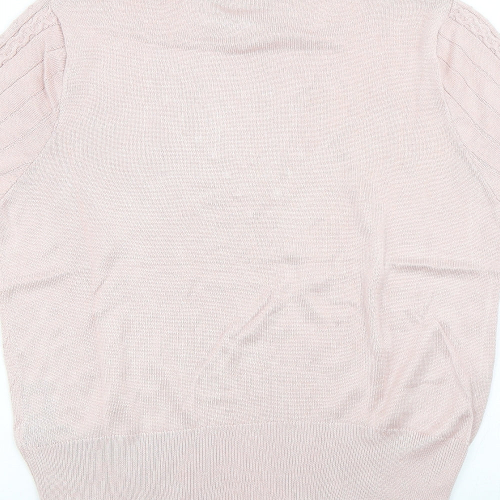 M&S Womens Pink   Basic T-Shirt Size 14
