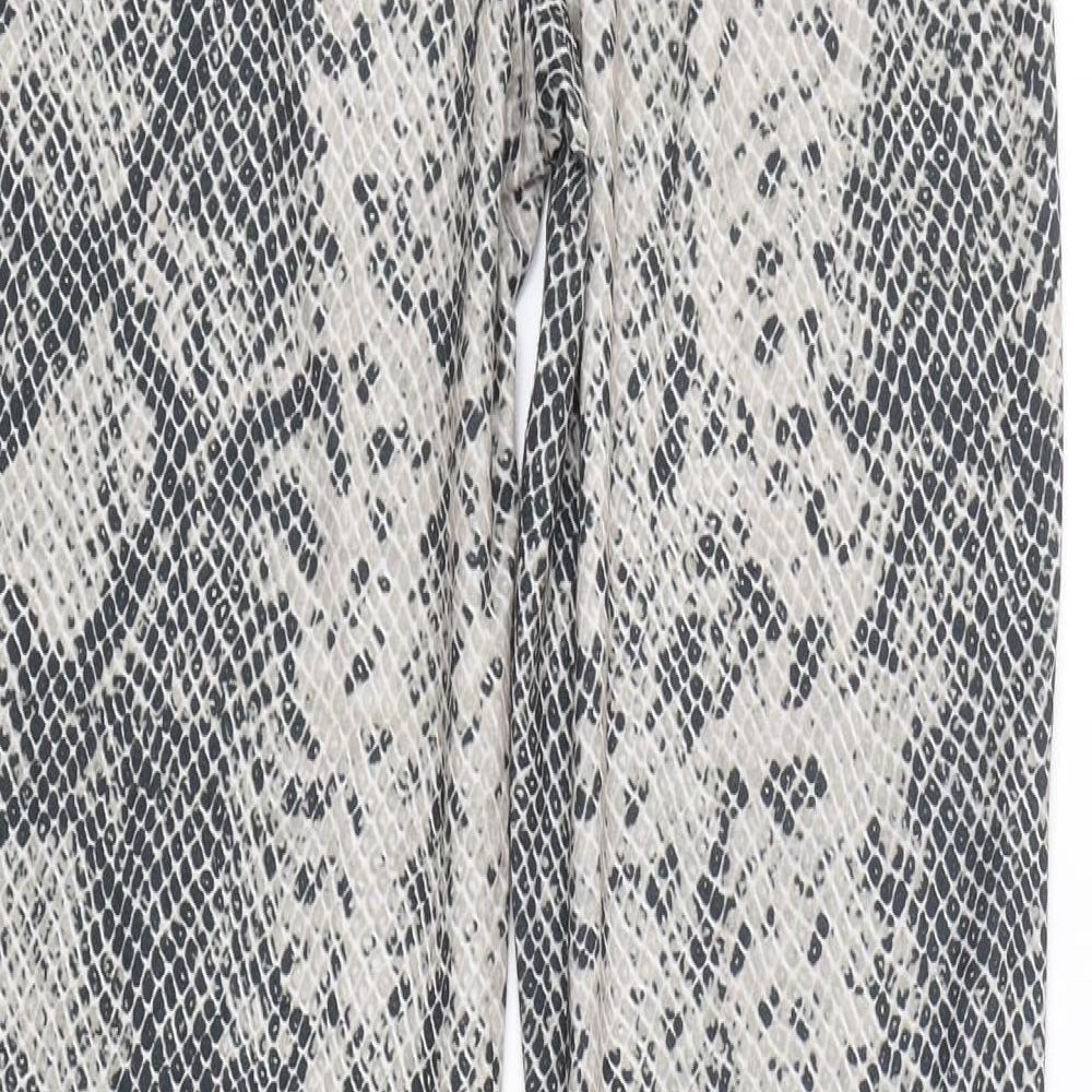 Reclaimed Vintage Womens Beige Animal Print  Capri Leggings Size 8 L30 in