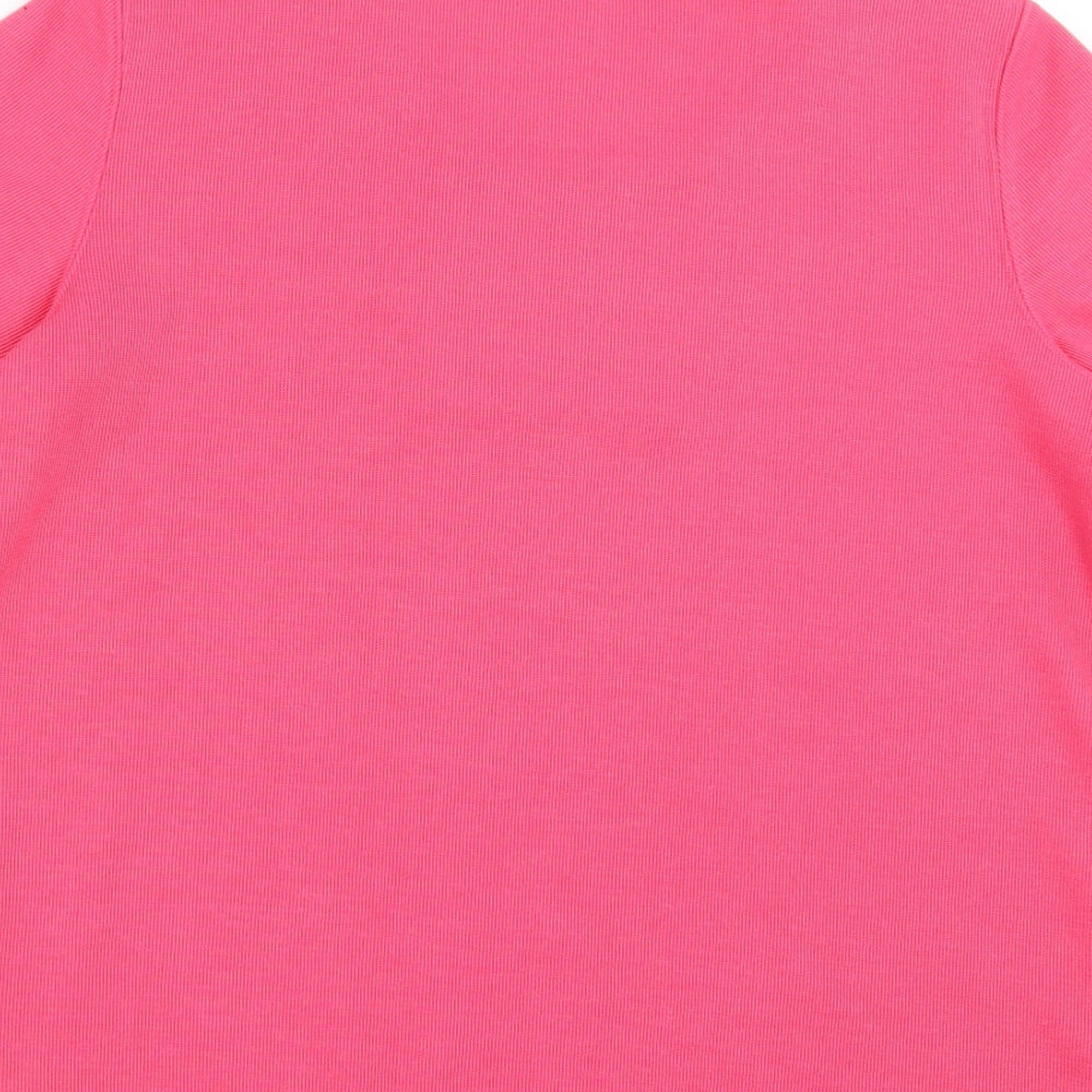 BM Womens Pink   Basic T-Shirt Size S  - Embroidered detail