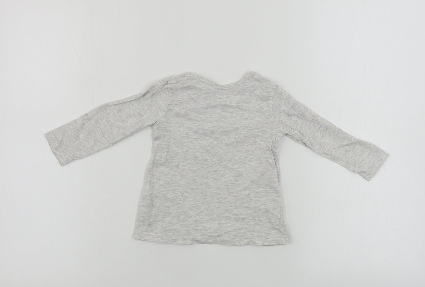 George  Girls Grey   Basic T-Shirt Size 6-9 Months