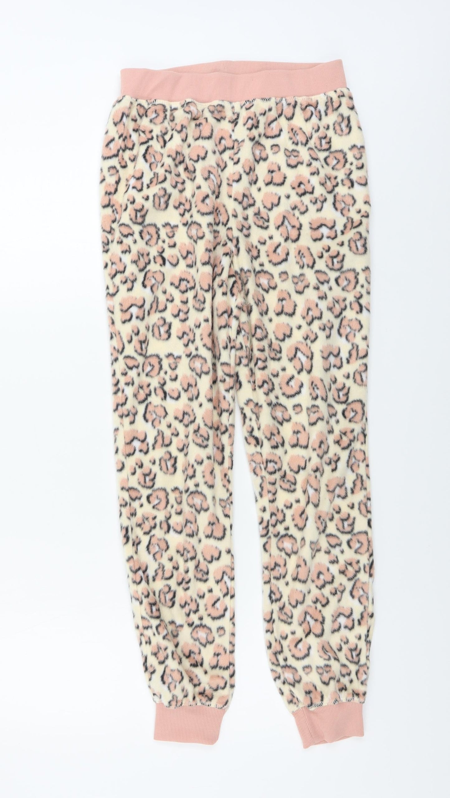 Preworn  Womens Beige Animal Print  Sweatpants Trousers Size 10 L25 in