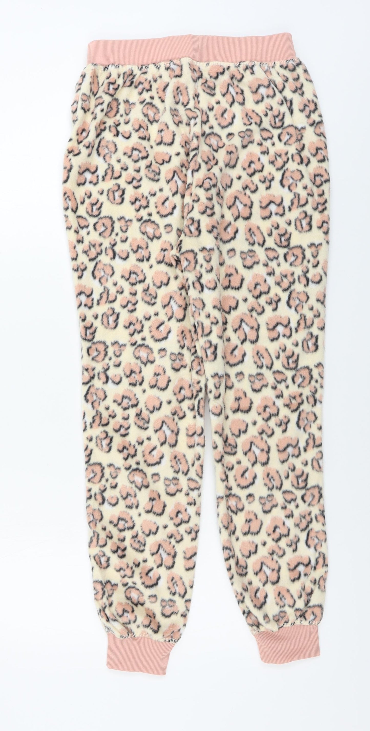 Preworn  Womens Beige Animal Print  Sweatpants Trousers Size 10 L25 in