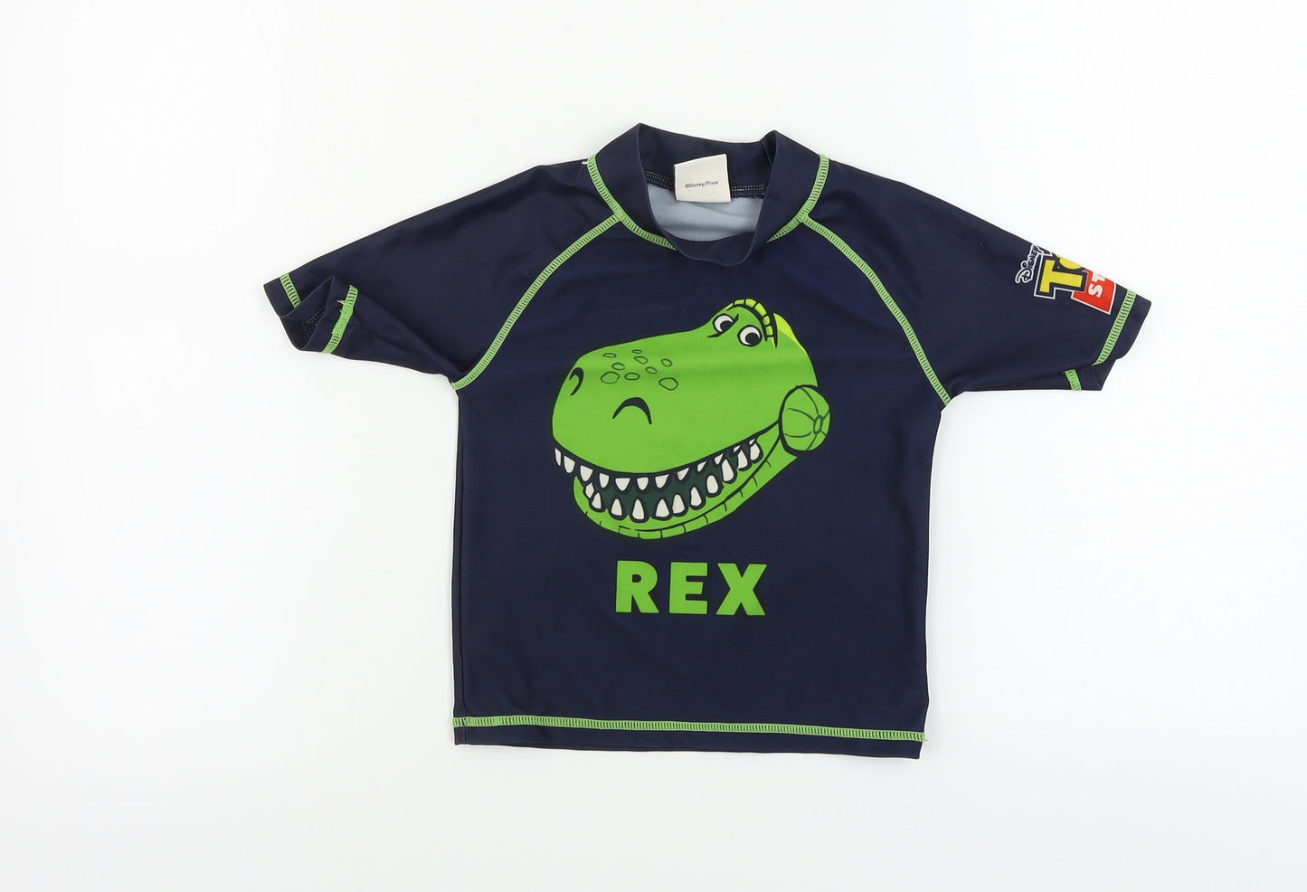 Disney Toy Story  Boys Blue   Basic T-Shirt Size 4-5 Years  - Dinasour Print