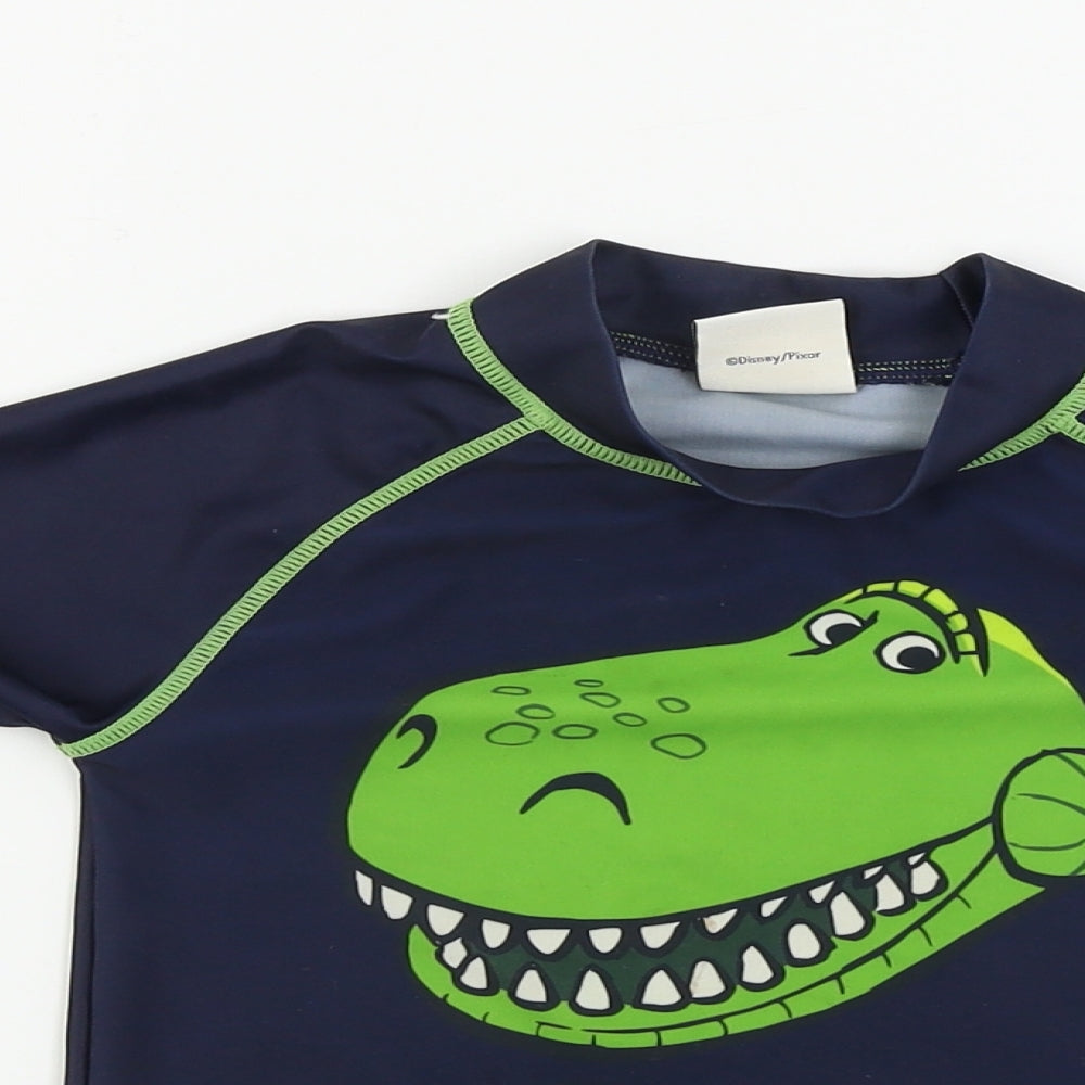 Disney Toy Story  Boys Blue   Basic T-Shirt Size 4-5 Years  - Dinasour Print