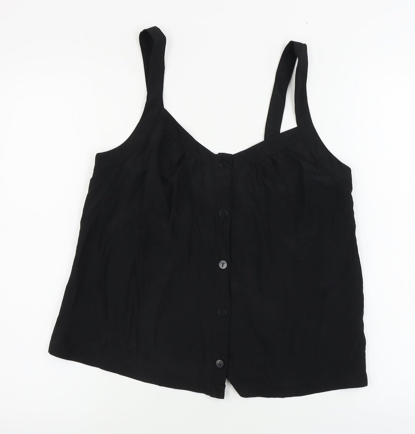H&M  Womens Black   Basic Blouse Size 12