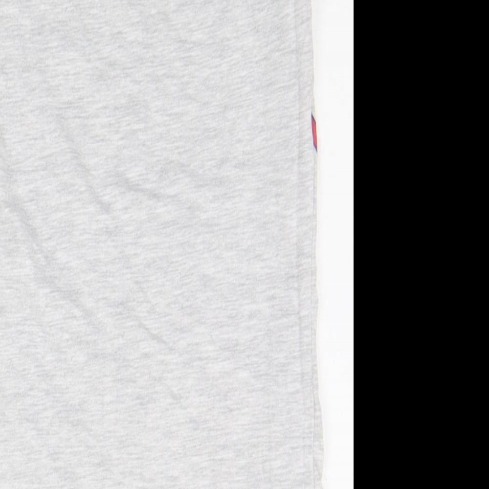 lina pink Girls Grey   Basic Tank Size 8 Years  - details on chest