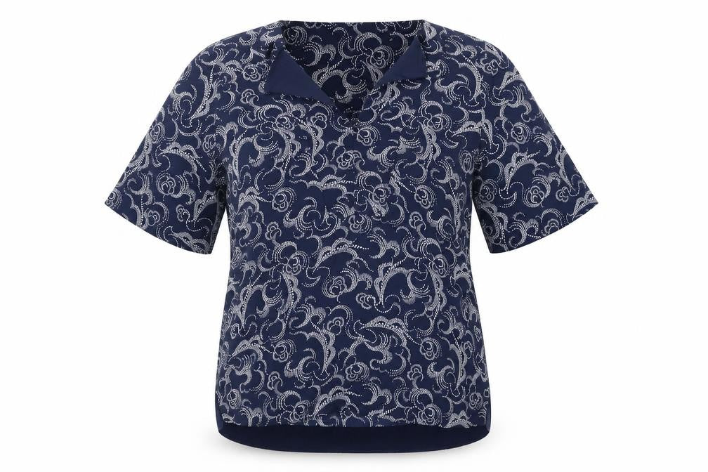 Marks and Spencer Womens Blue Geometric  Basic Blouse Size 6