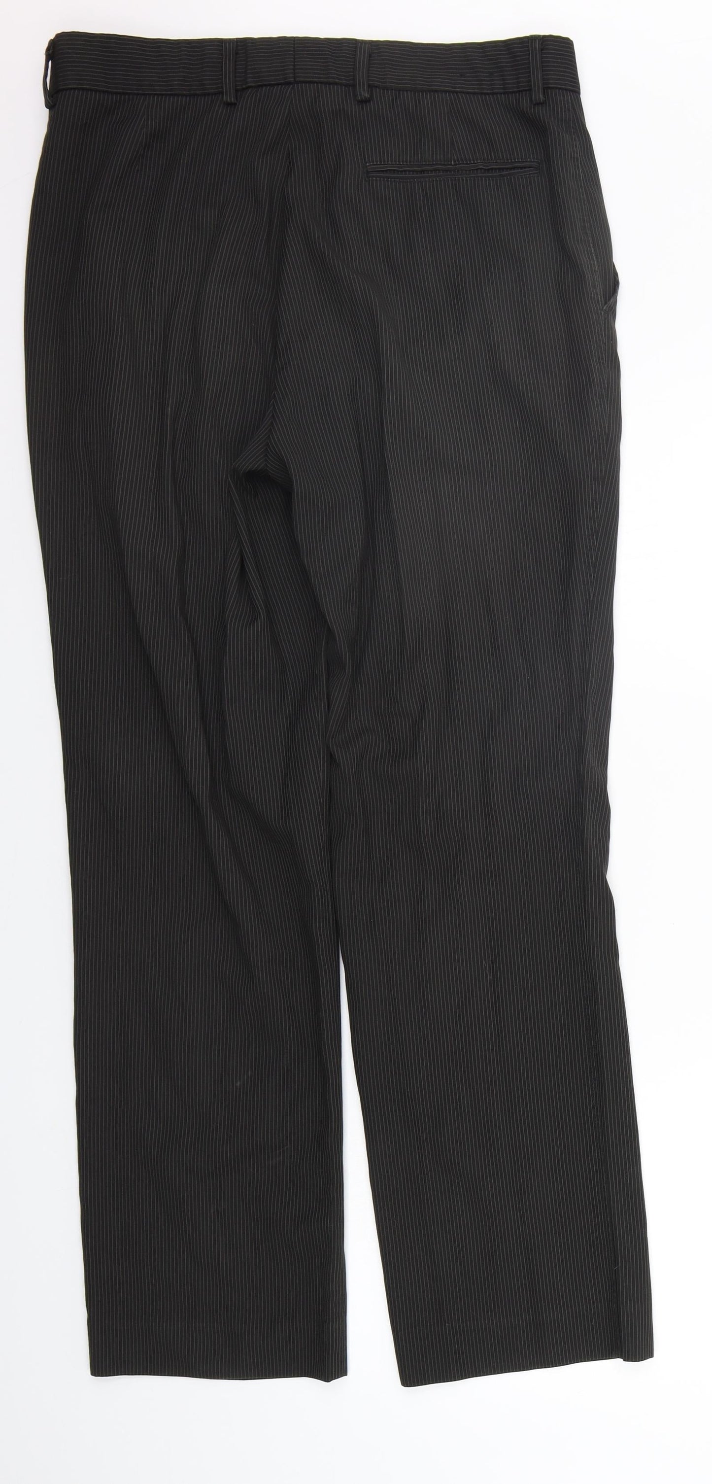 F&F Womens Black Striped  Trousers  Size 32 in L31 in