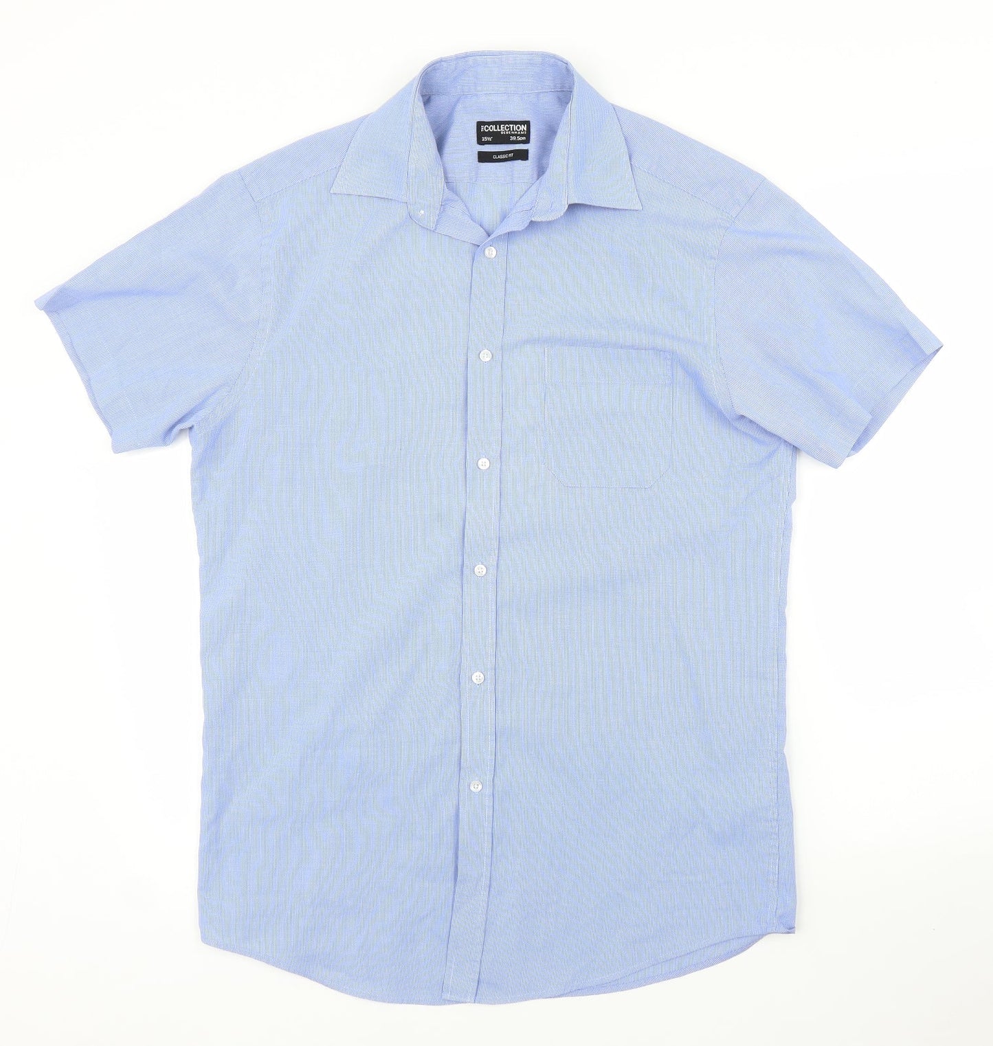Debenhams Mens Blue    Button-Up Size 15.5