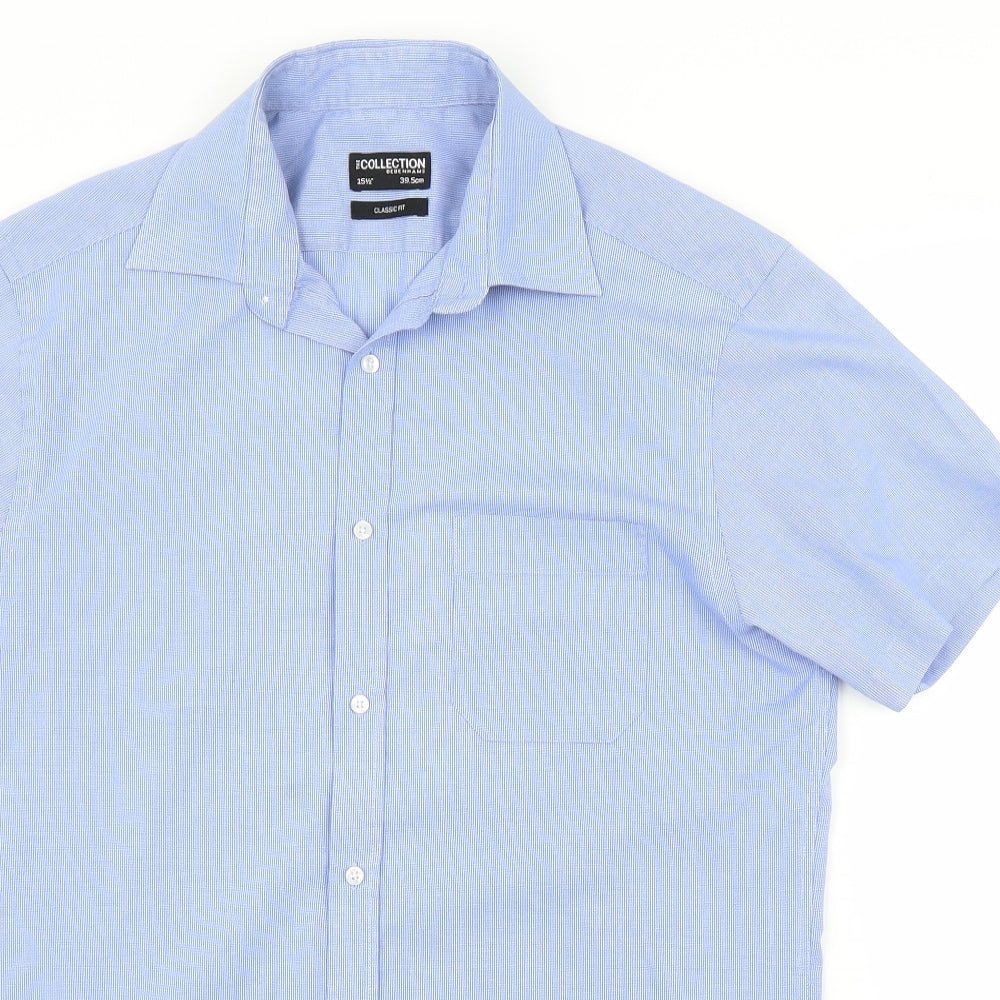 Debenhams Mens Blue    Button-Up Size 15.5