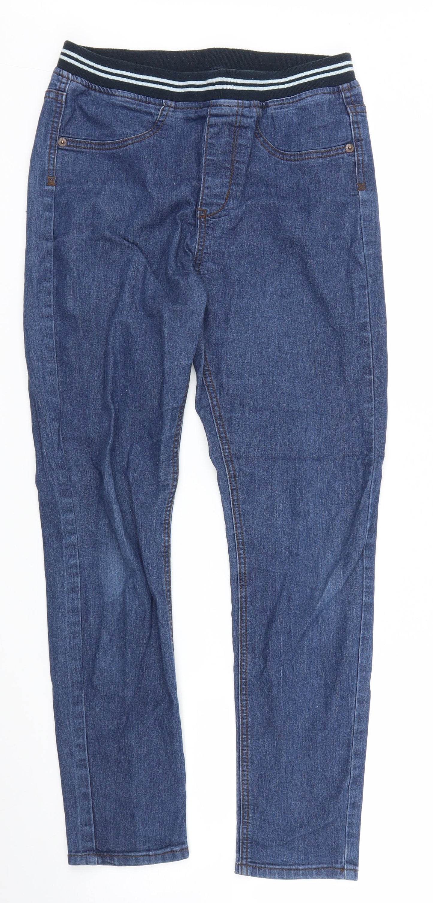 Preworn Womens Blue  Denim Straight Jeans Size S L25 in