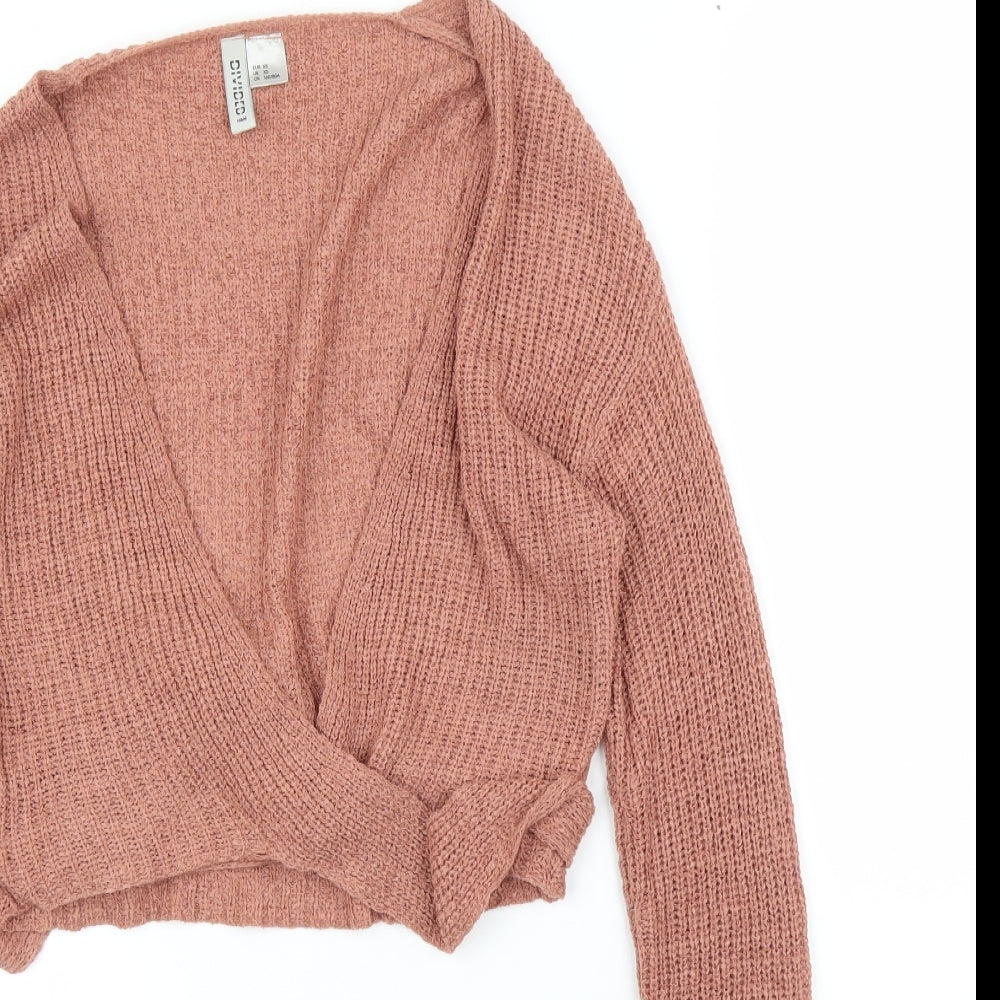 H&M Womens Brown   Wrap Jumper Size XS