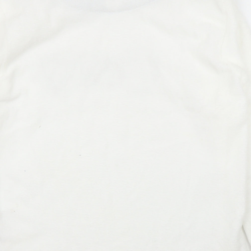 Preworn Womens White Solid  Top Pyjama Top Size M