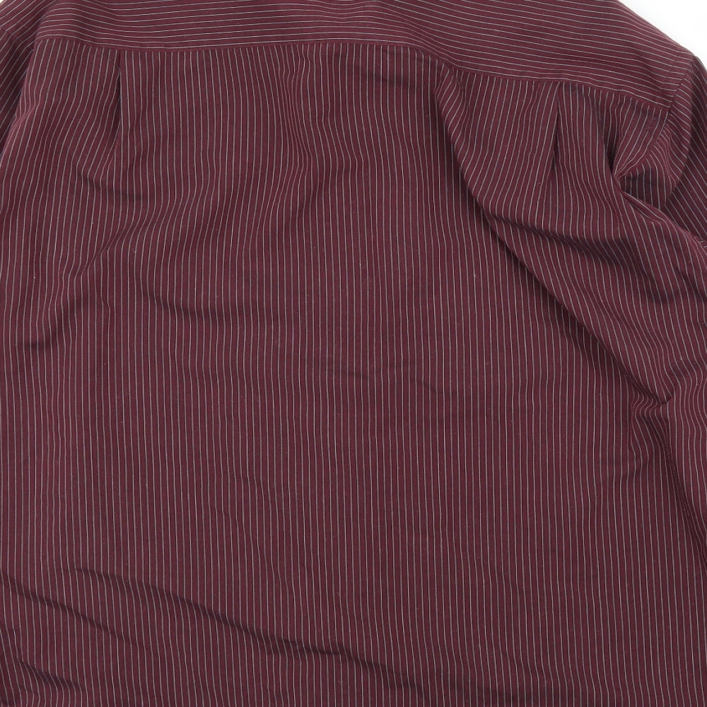 BHS Mens Purple Striped   Button-Up Size 16