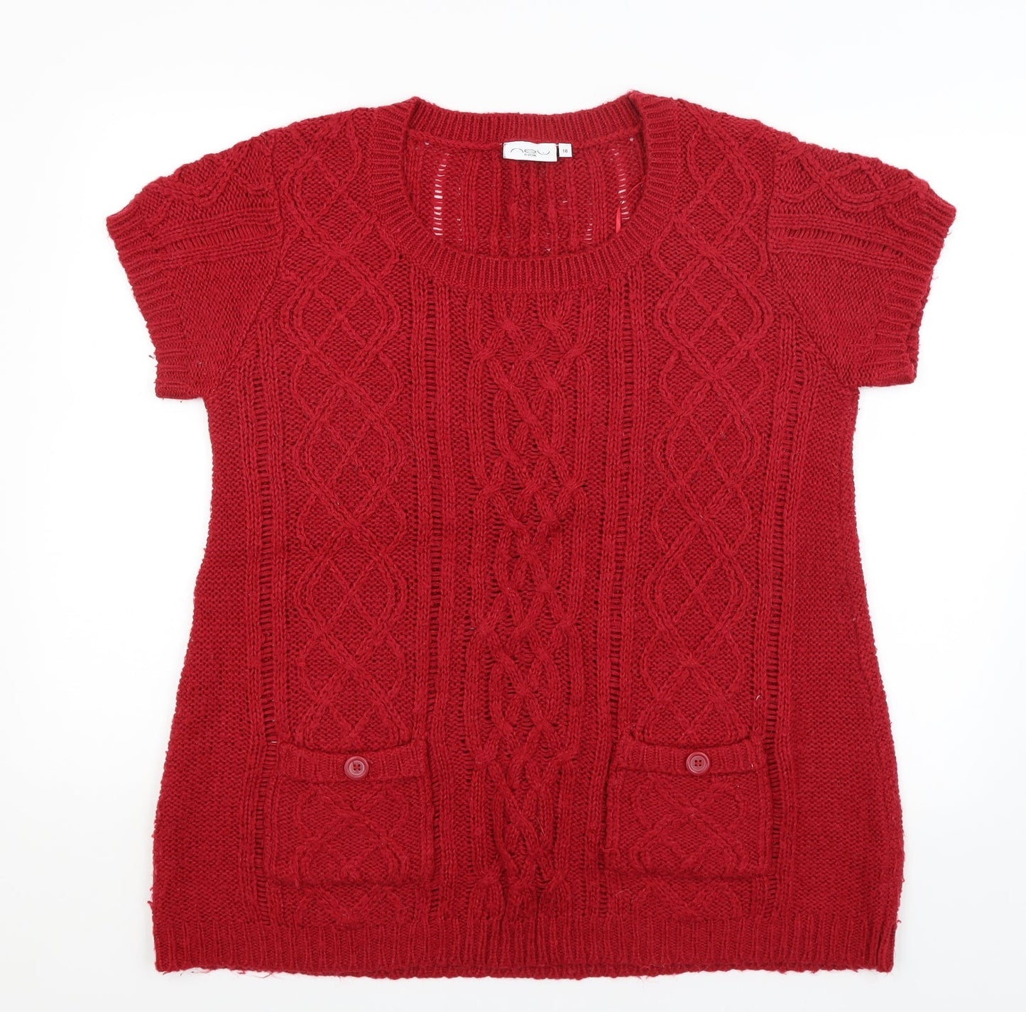 New Look Womens Red   Pullover Jumper Size 18