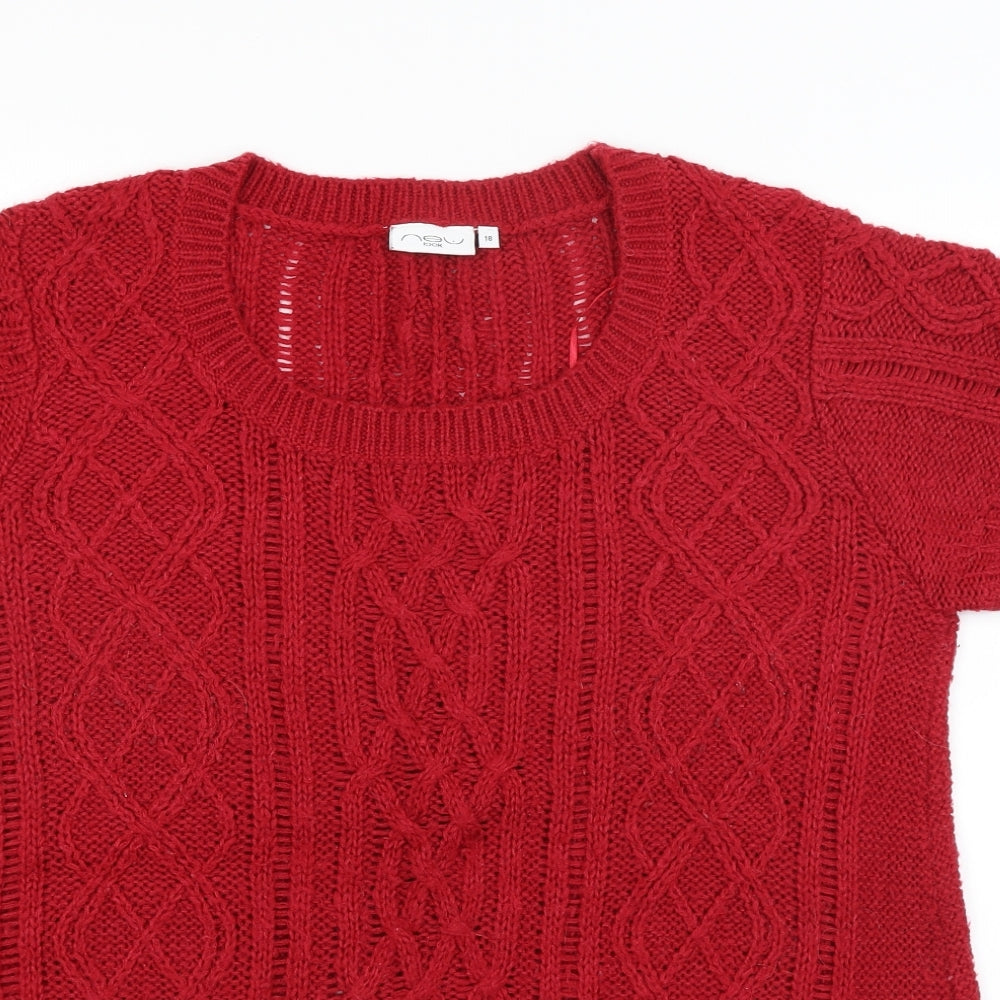 New Look Womens Red   Pullover Jumper Size 18