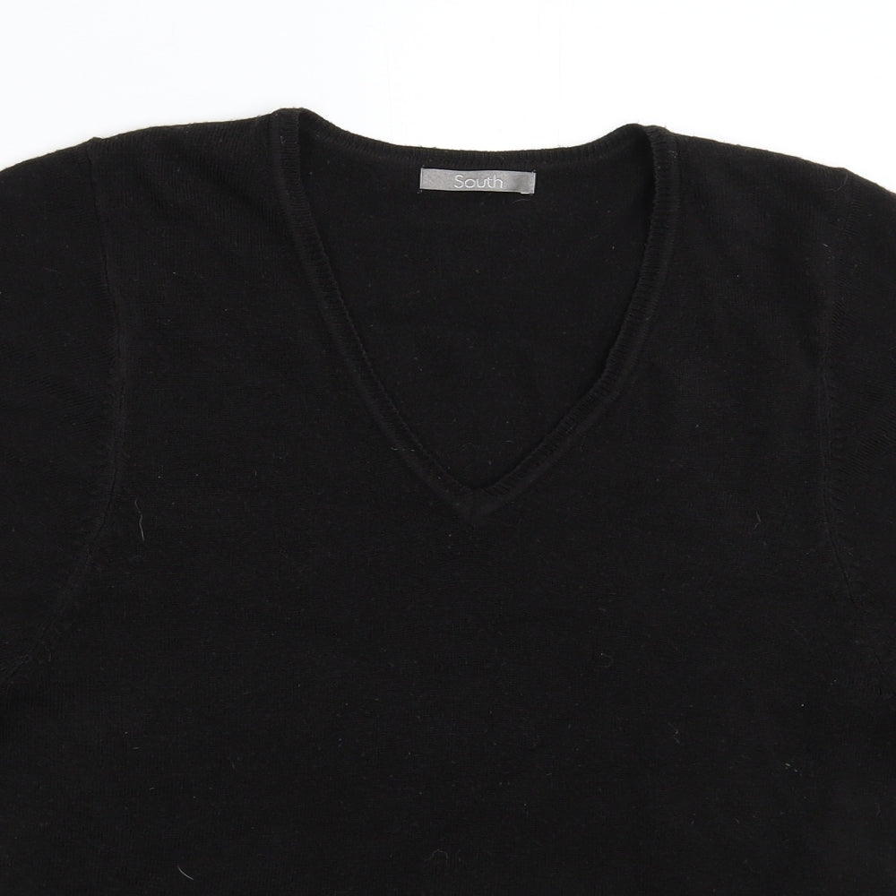 South Womens Black  Knit Pullover Jumper Size 8