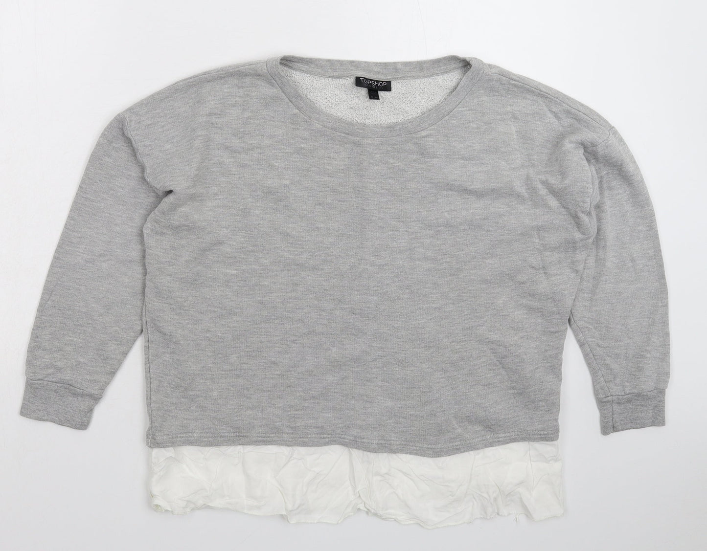 Topshop Womens Grey   Pullover Sweatshirt Size 6