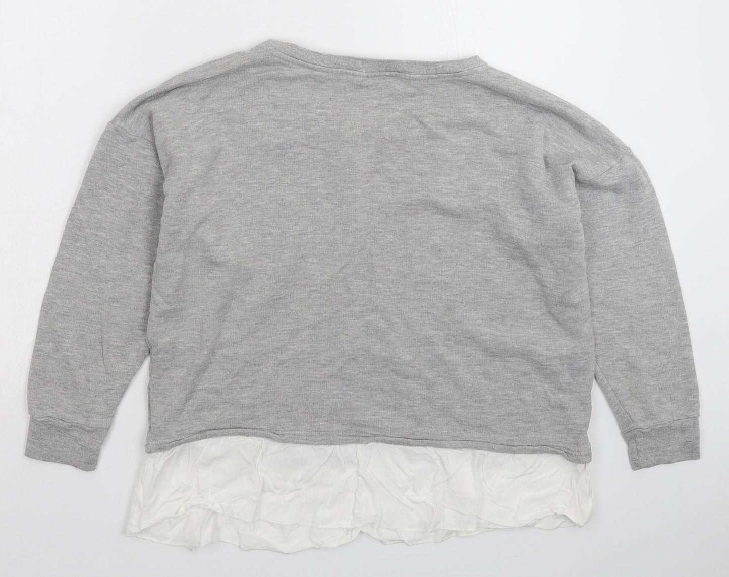 Topshop Womens Grey   Pullover Sweatshirt Size 6