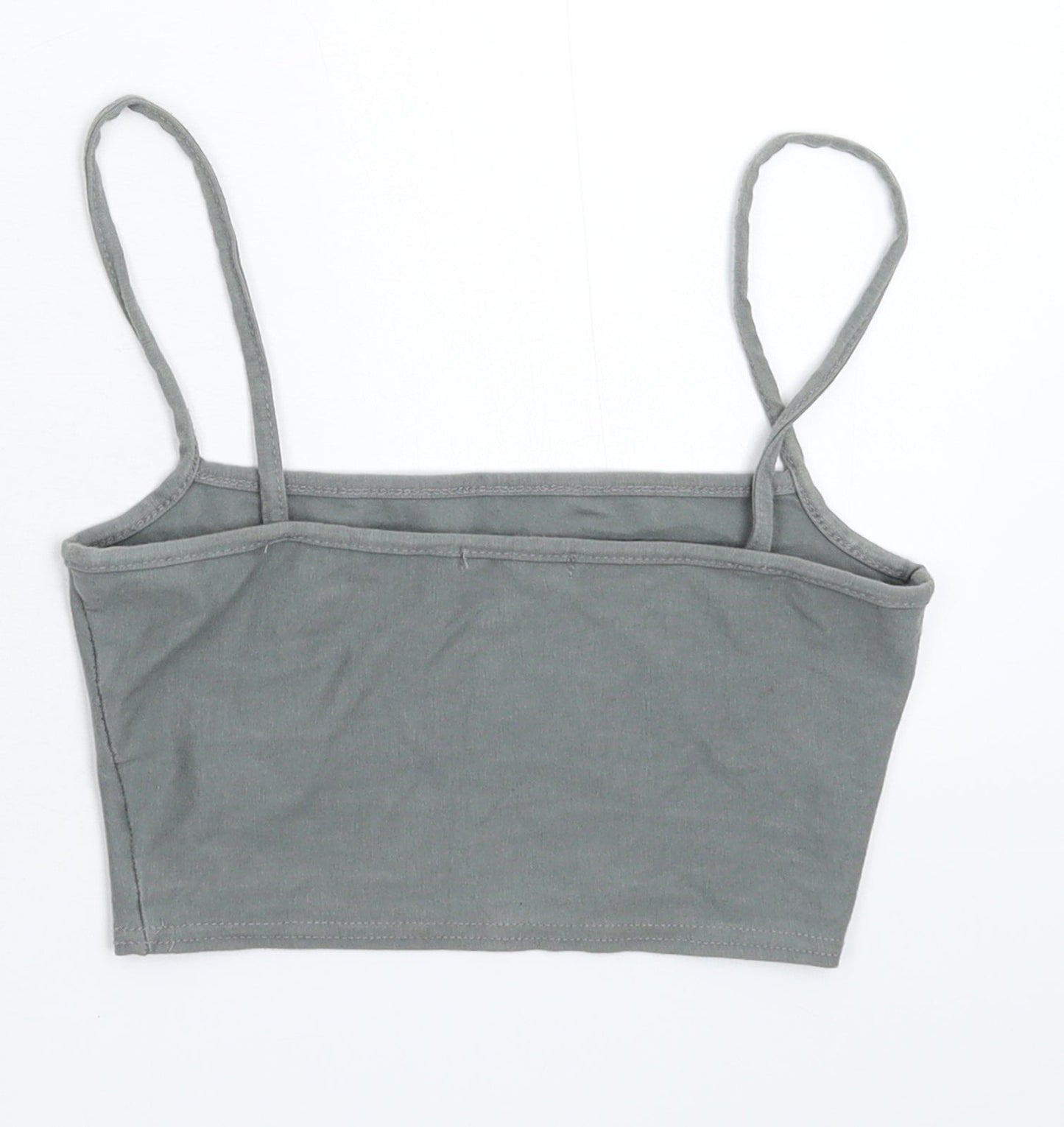 PRETTYLITTLETHING Womens Grey   Cropped Tank Size 4