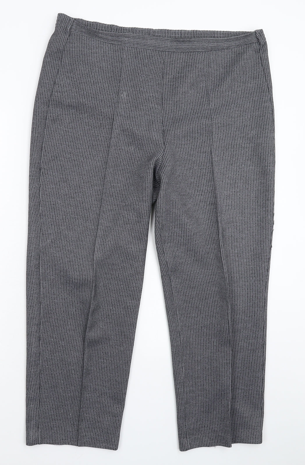 Preworn Womens Grey Striped  Trousers  Size 38 in L26 in