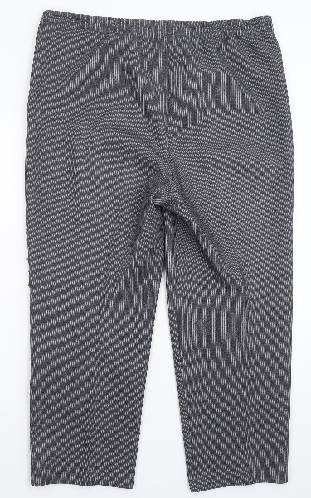Preworn Womens Grey Striped  Trousers  Size 38 in L26 in