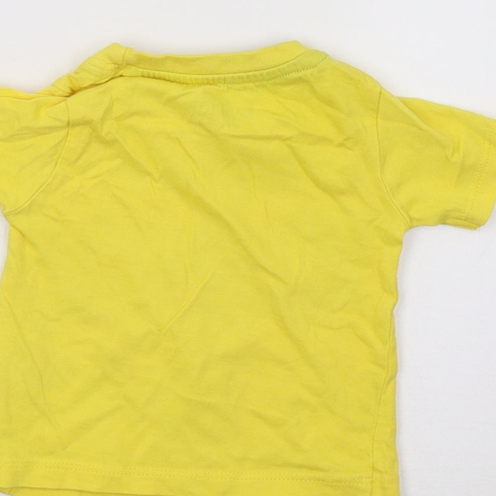 Peacocks Boys Yellow   Basic T-Shirt Size 0-3 Months
