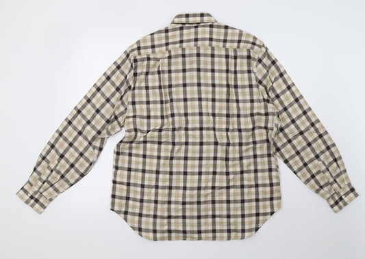 the collar company Mens Brown Check   Polo Size L