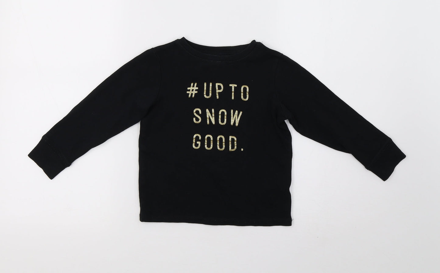 NEXT Girls Black   Pullover Sweatshirt Size 5 Years