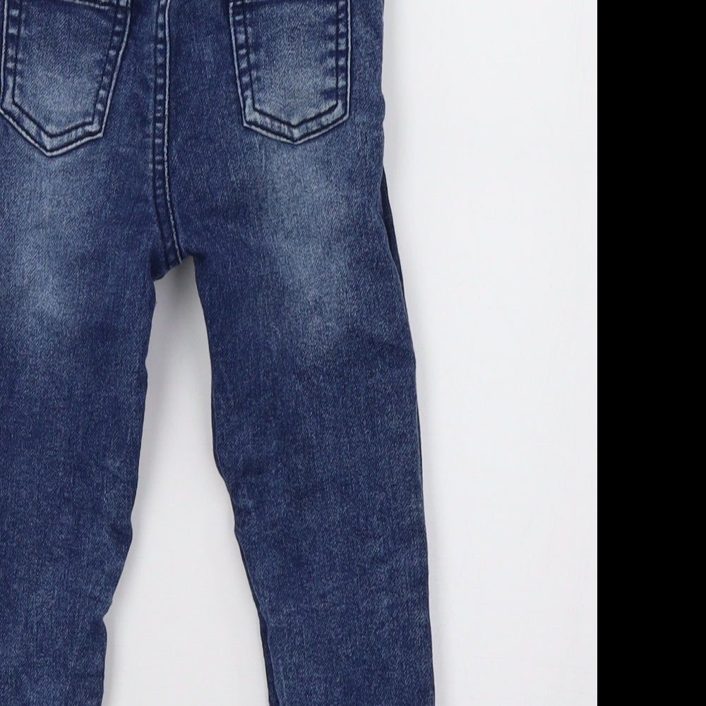 PEP&CO Girls Blue  Denim Pedal Pusher Jeans Size 18-24 Months