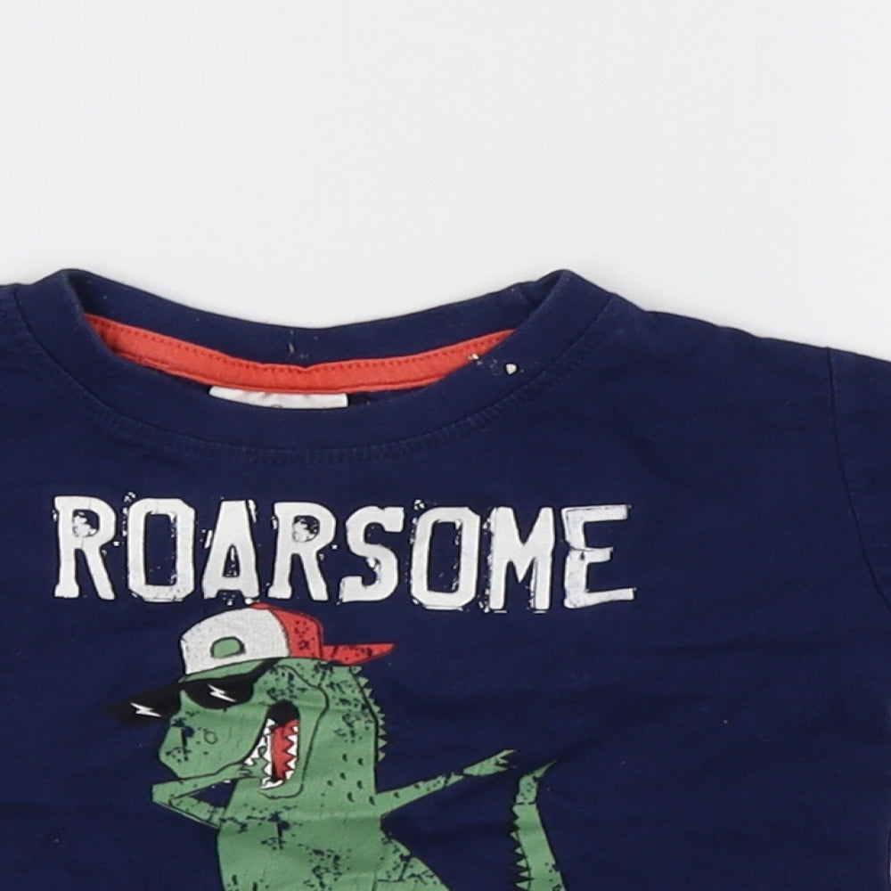 Peacocks Boys Blue   Pullover T-Shirt Size 9-12 Months
