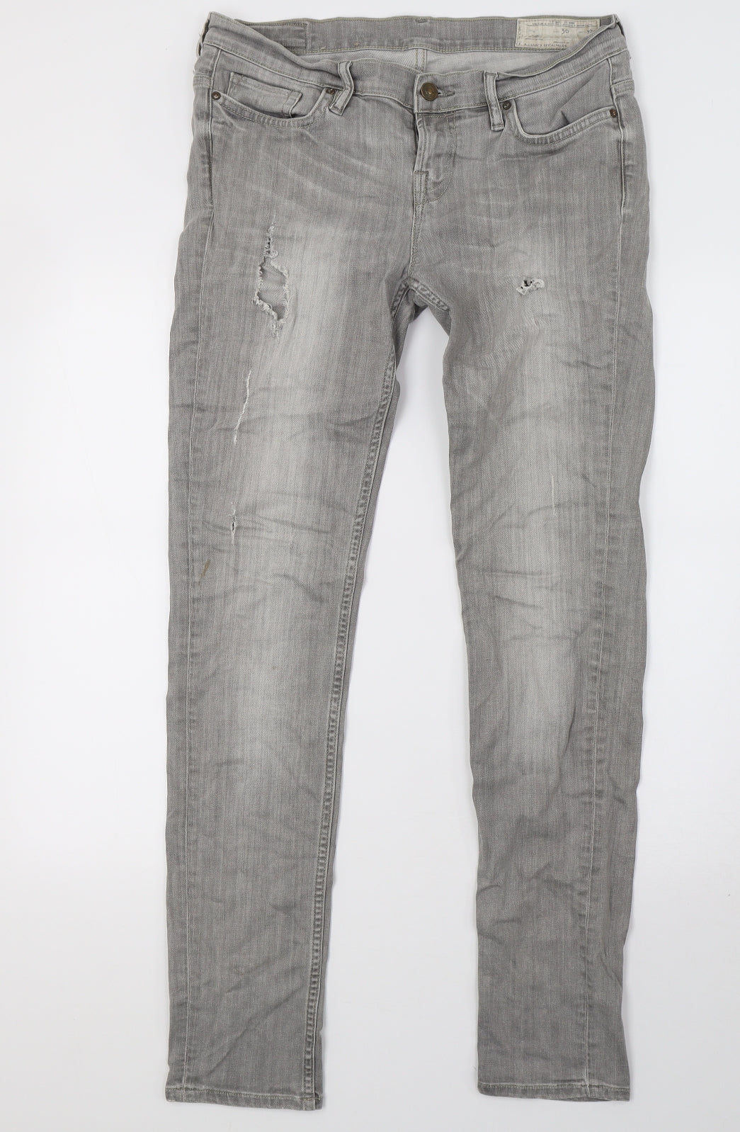 Preworn Mens Grey  Denim Skinny Jeans Size 30 L32 in