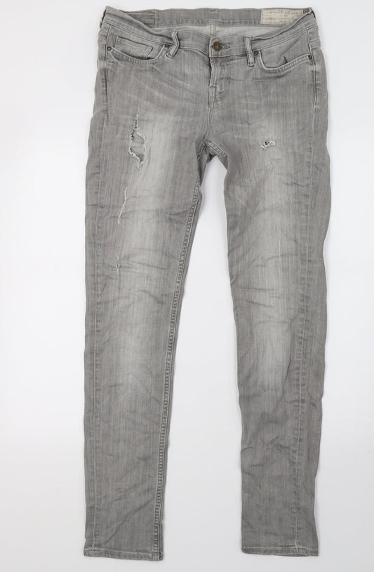 Preworn Mens Grey  Denim Skinny Jeans Size 30 L32 in