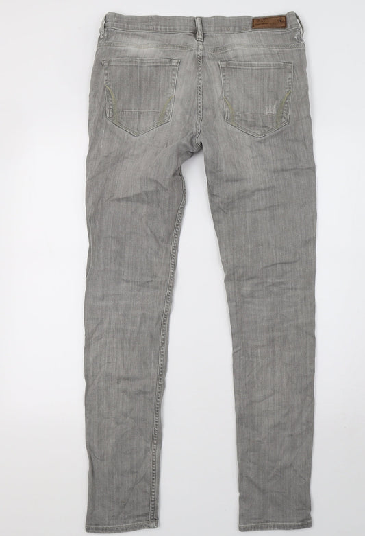 Preworn Mens Grey  Denim Skinny Jeans Size 30 L32 in