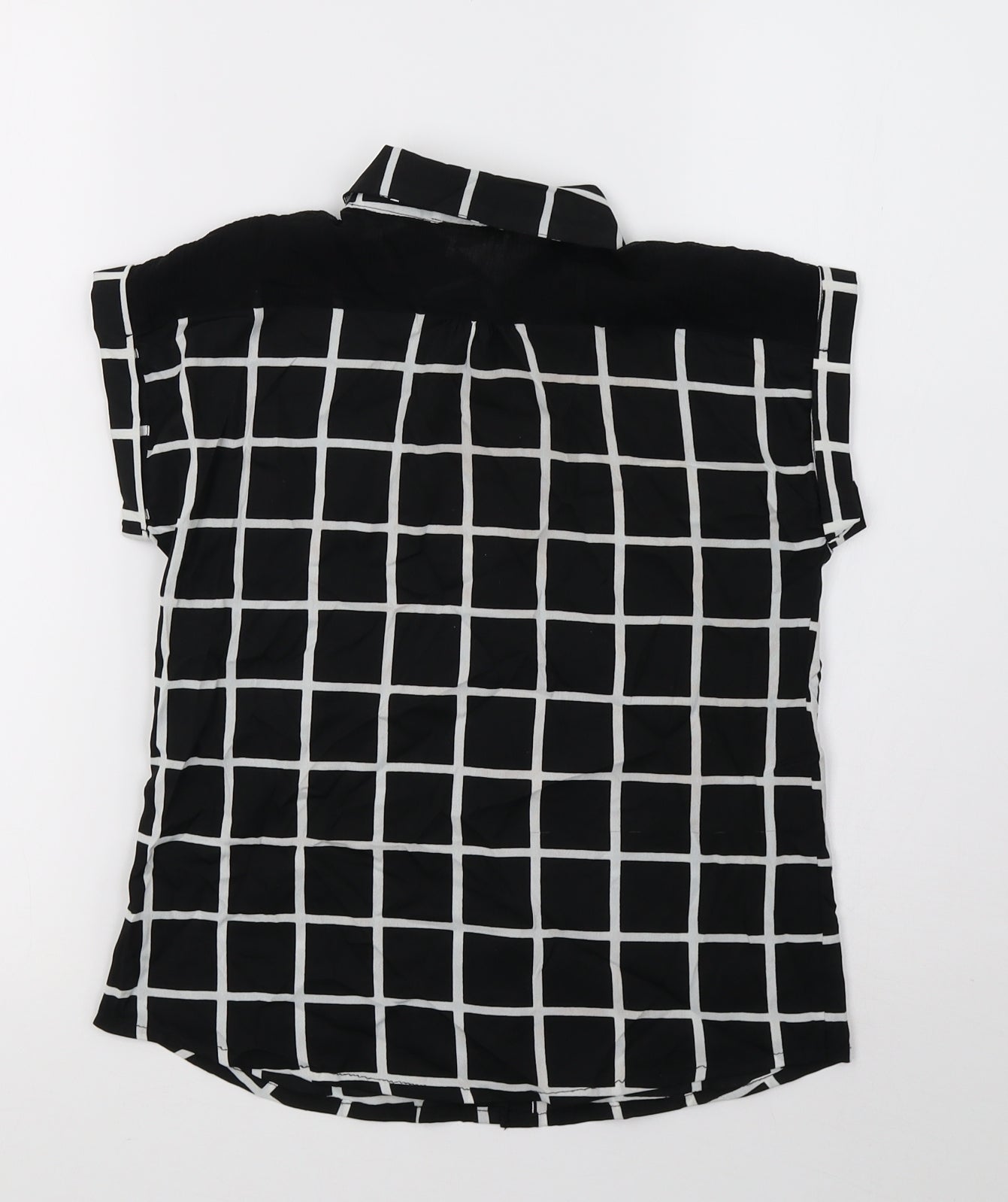 River Island Girls Black Check  Basic Button-Up Size 10 Years