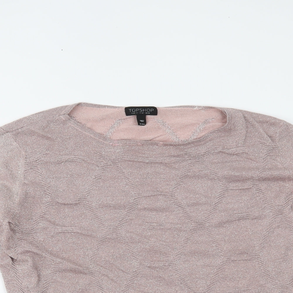 Topshop Womens Pink   Pullover Jumper Size 16