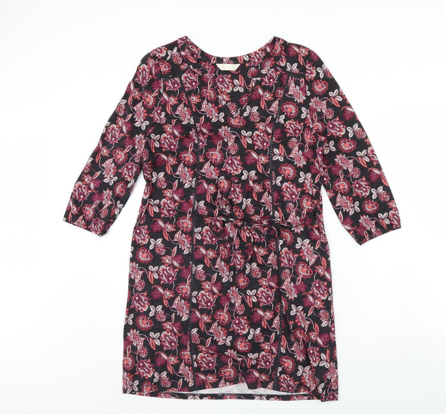 BHS Womens Black Floral  Shift  Size 12