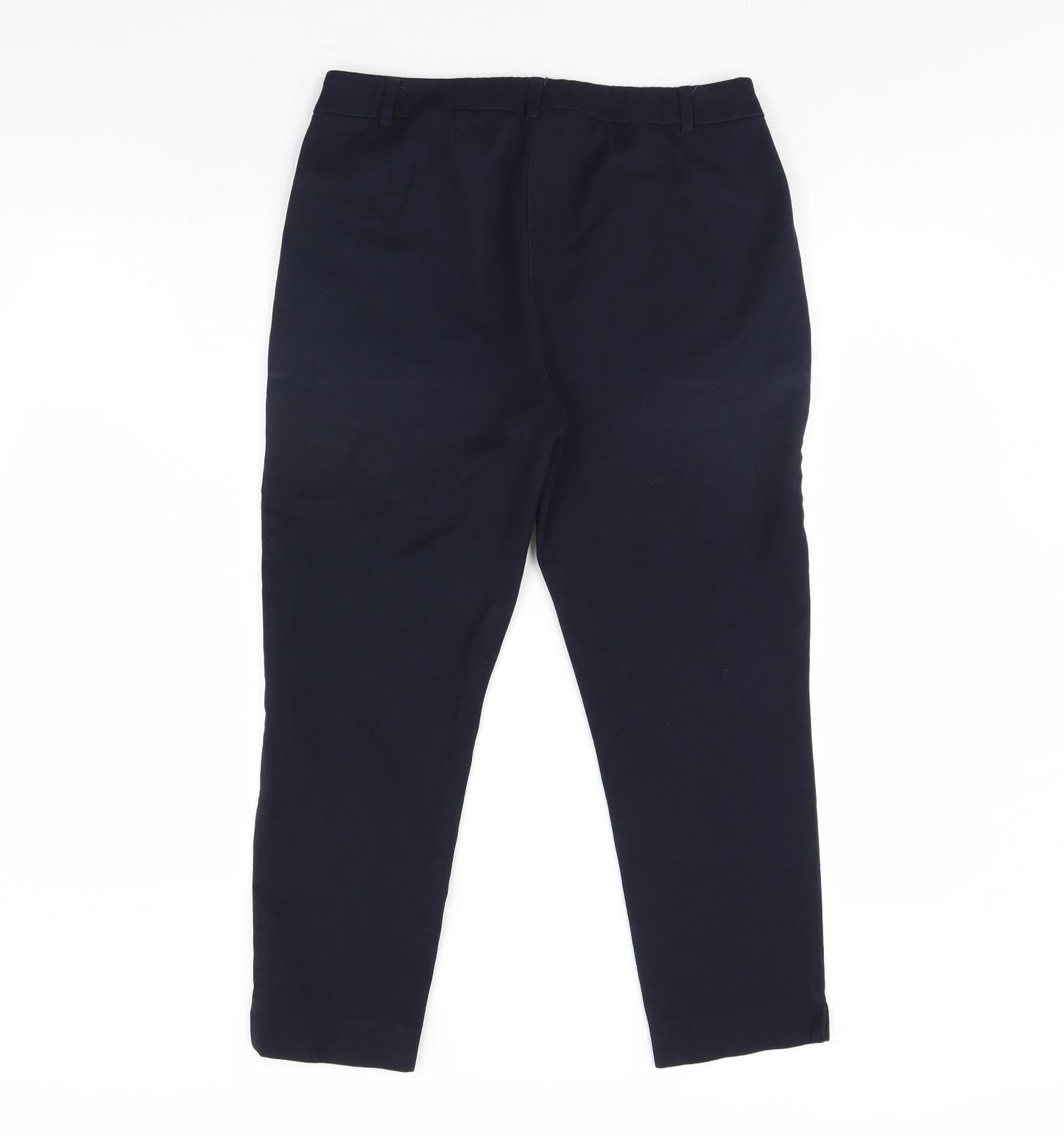 M&S Womens Blue   Cropped Trousers Size 32 in L23 in