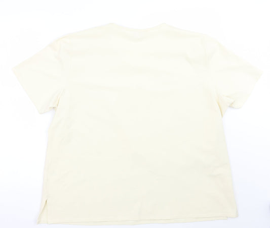 ELVI Womens Beige   Basic T-Shirt Size XL