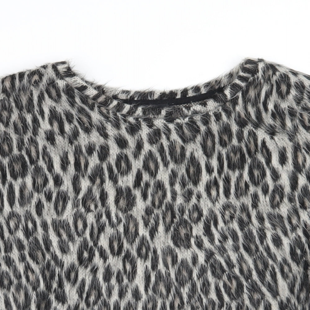 Newlook Womens Beige Animal Print  Pullover Jumper Size L
