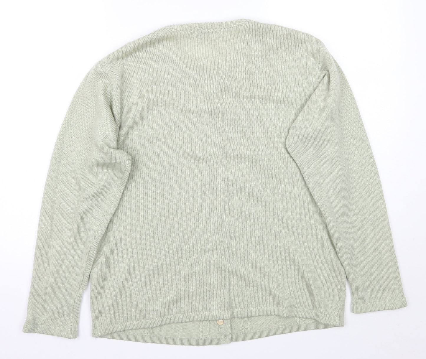 Prima Womens Green   Cardigan Jumper Size L