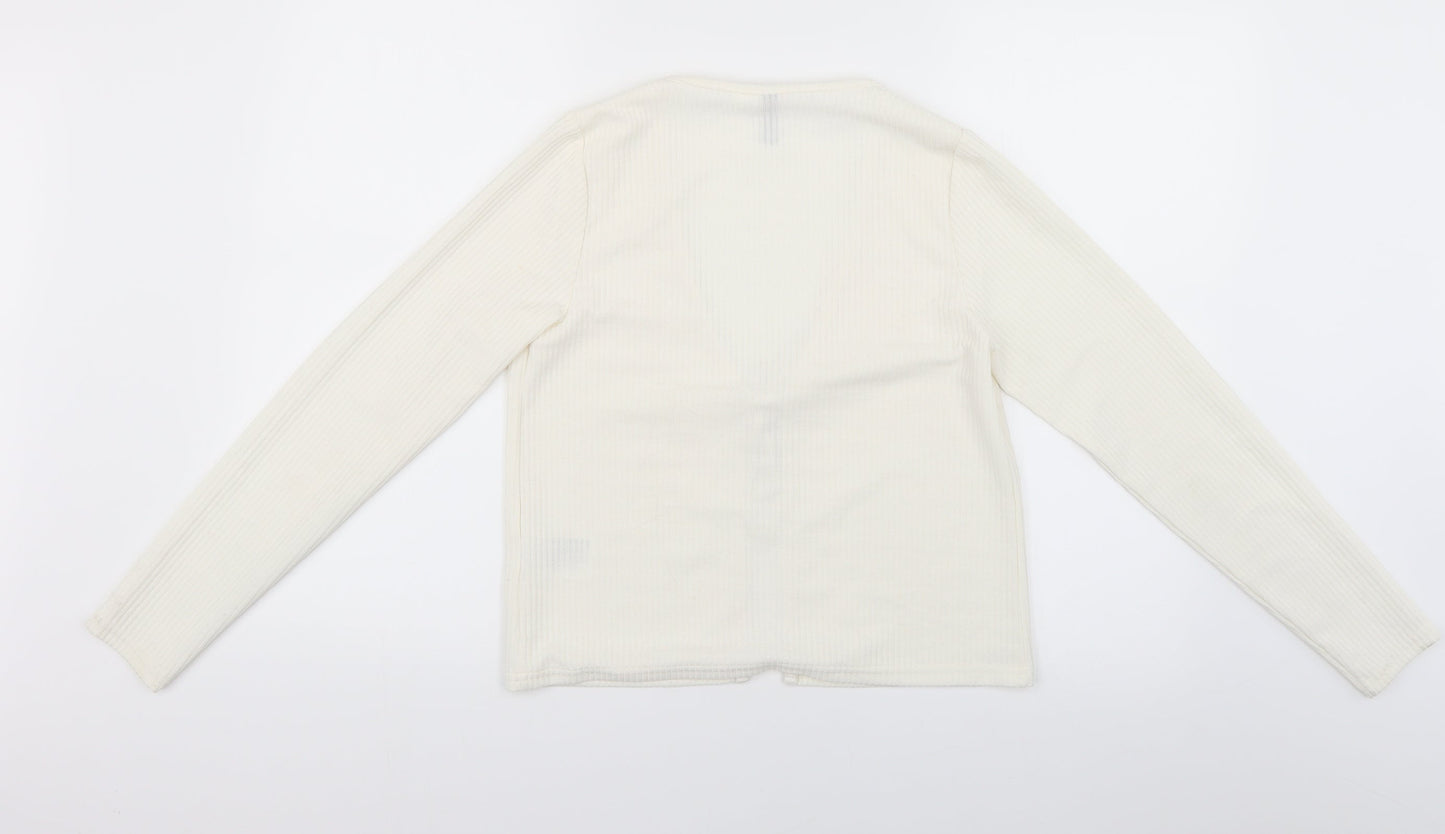 Divided Womens Beige  Knit Cardigan Jumper Size M