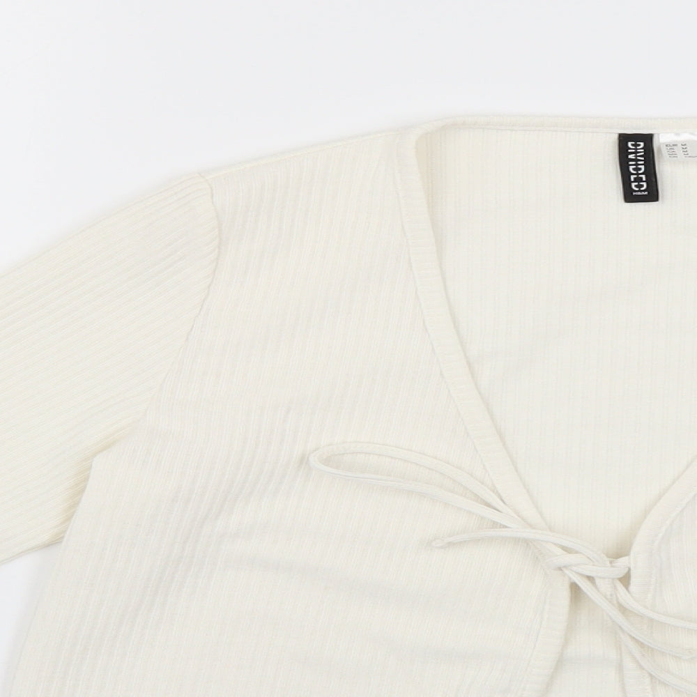 Divided Womens Beige  Knit Cardigan Jumper Size M