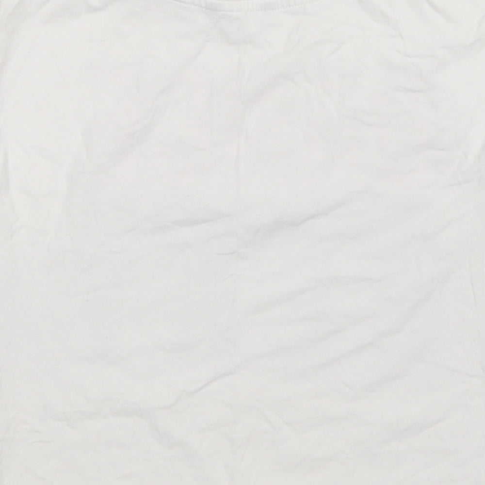 George Girls White   Basic T-Shirt Size 8-9 Years