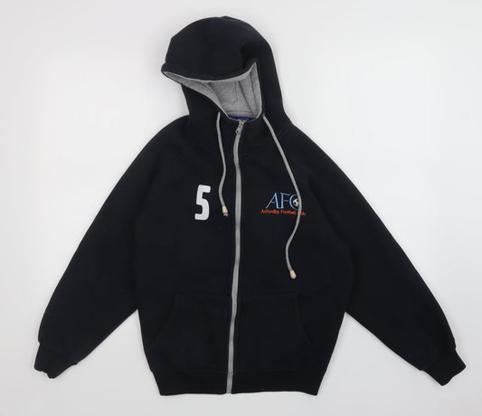 papini Mens Black   Full Zip Hoodie Size XS