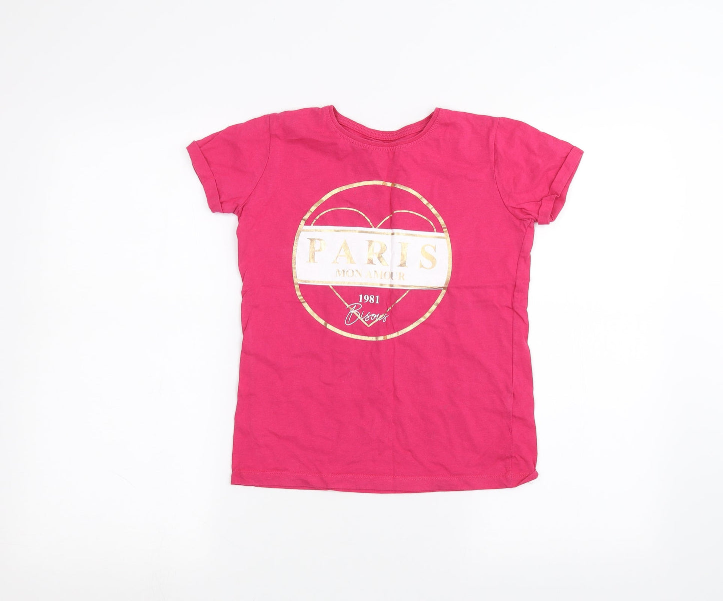 Primark Girls Pink   Basic T-Shirt Size 10-11 Years