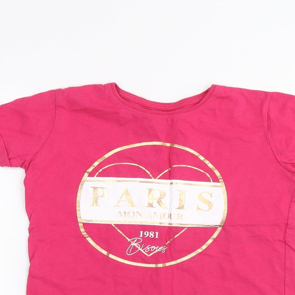 Primark Girls Pink   Basic T-Shirt Size 10-11 Years