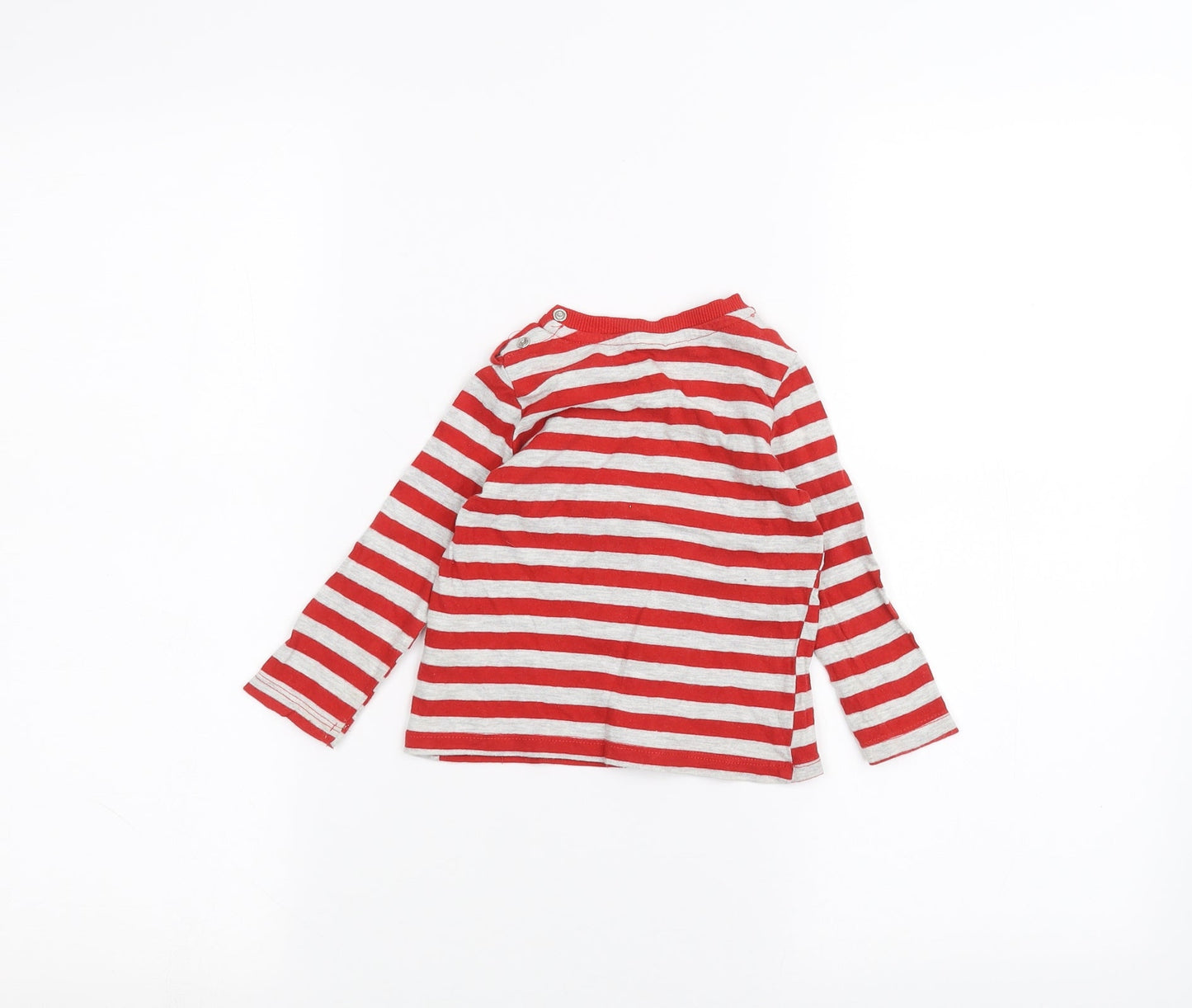 So Cute Baby Grey Striped  Basic T-Shirt Size 9-12 Months  - christmas
