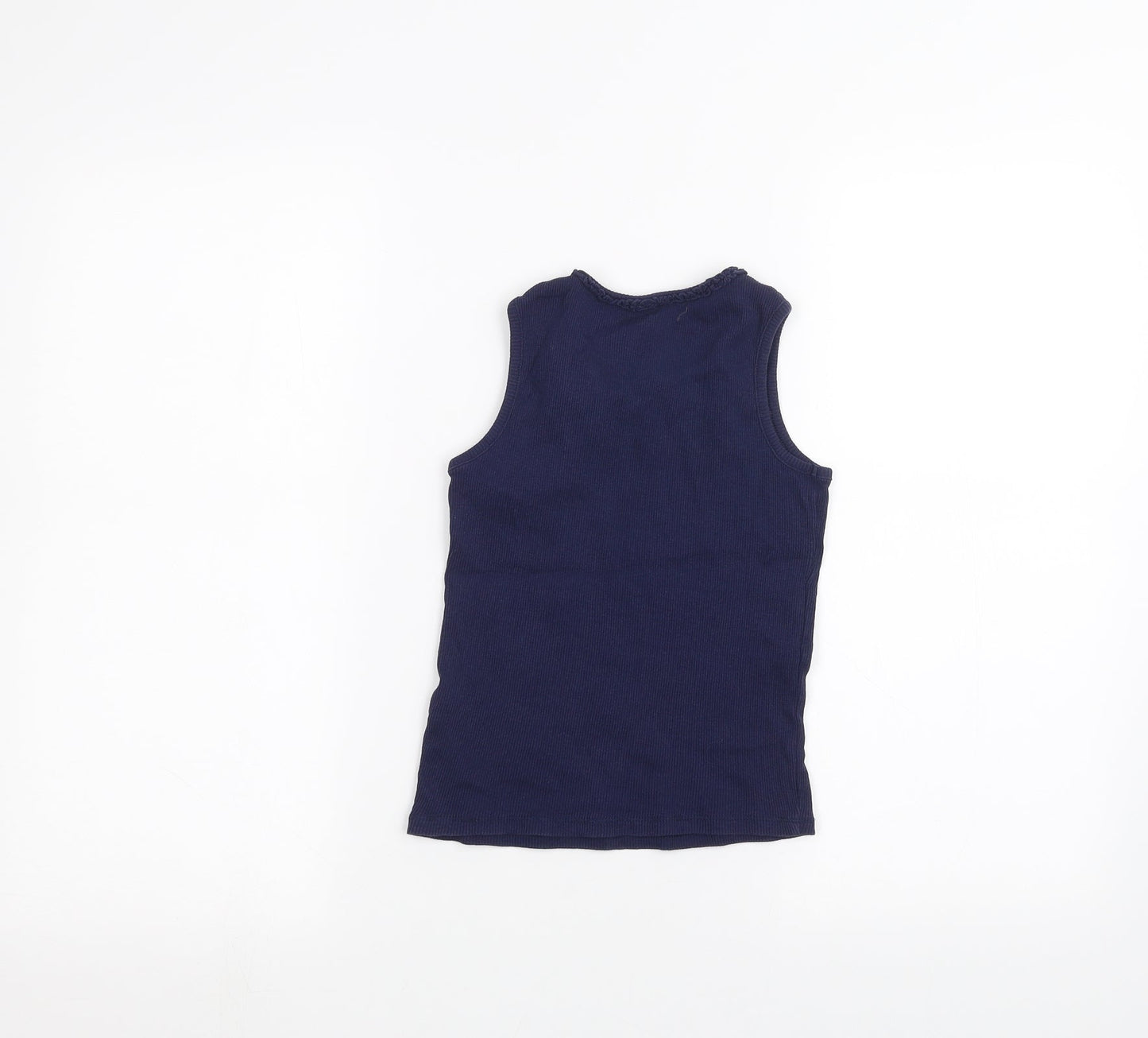 George Girls Blue   Basic T-Shirt Size 7-8 Years