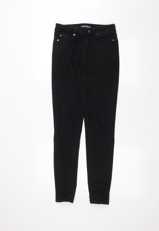 Denim & Co. Womens Black   Skinny Jeans Size 10 L27 in